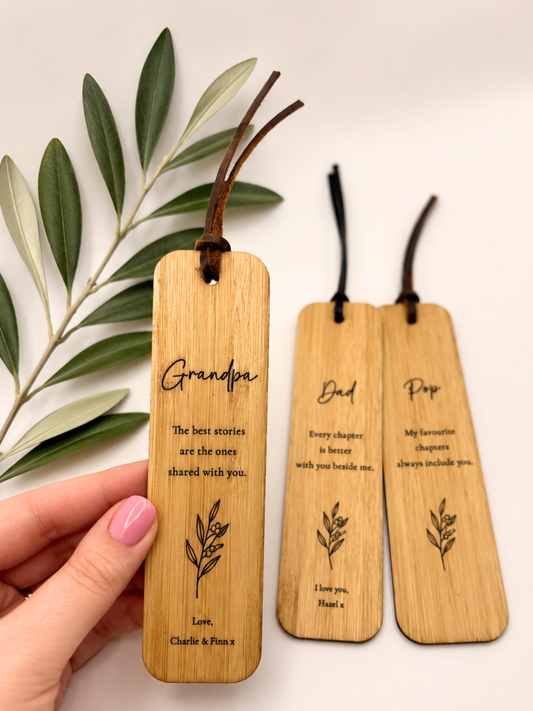 Personalised Bamboo Bookmark