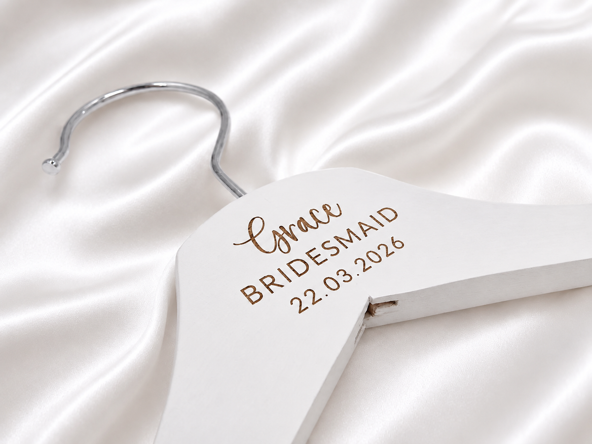 Personalised Wooden Wedding Hanger