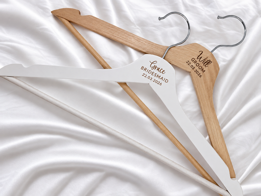 Personalised Wooden Wedding Hanger