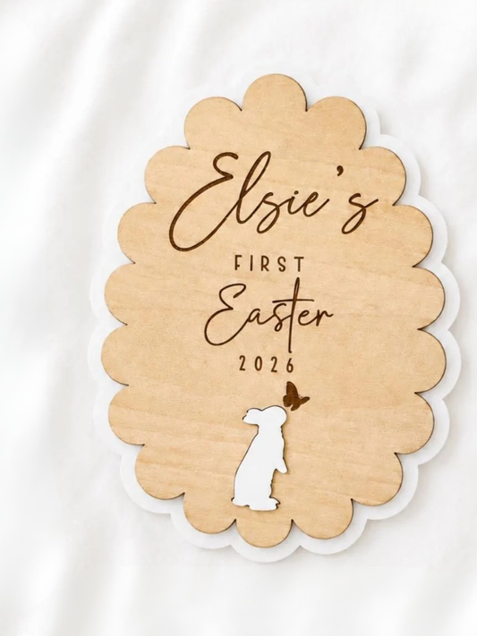 Baby’s First Easter Milestone Plaque