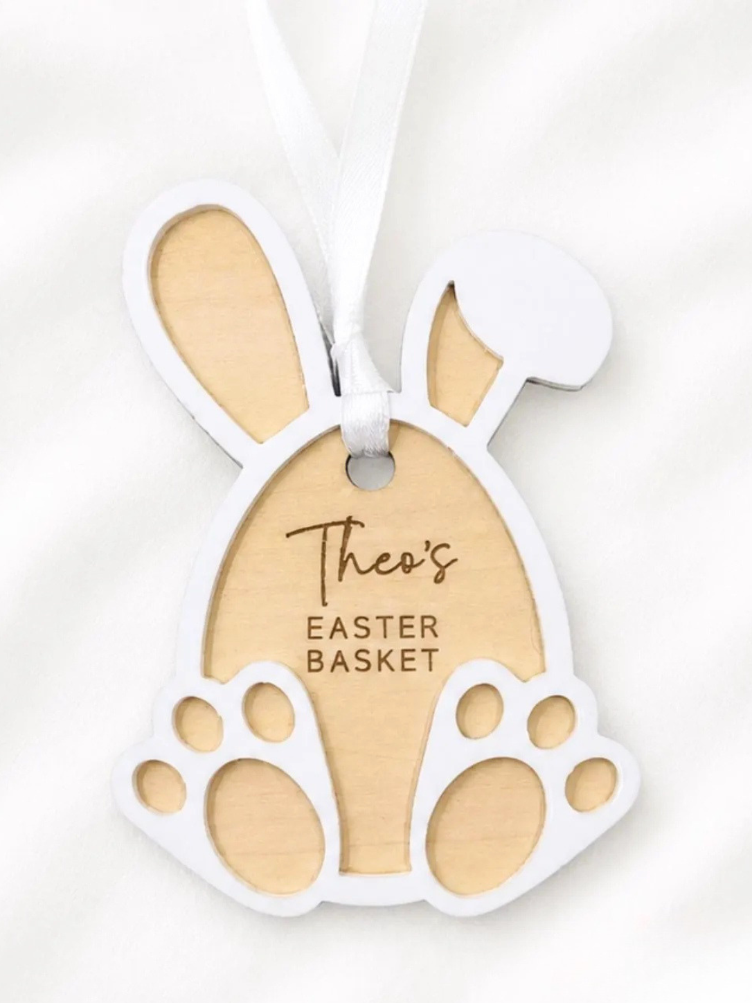 Personalised Bunny Easter Basket Tag