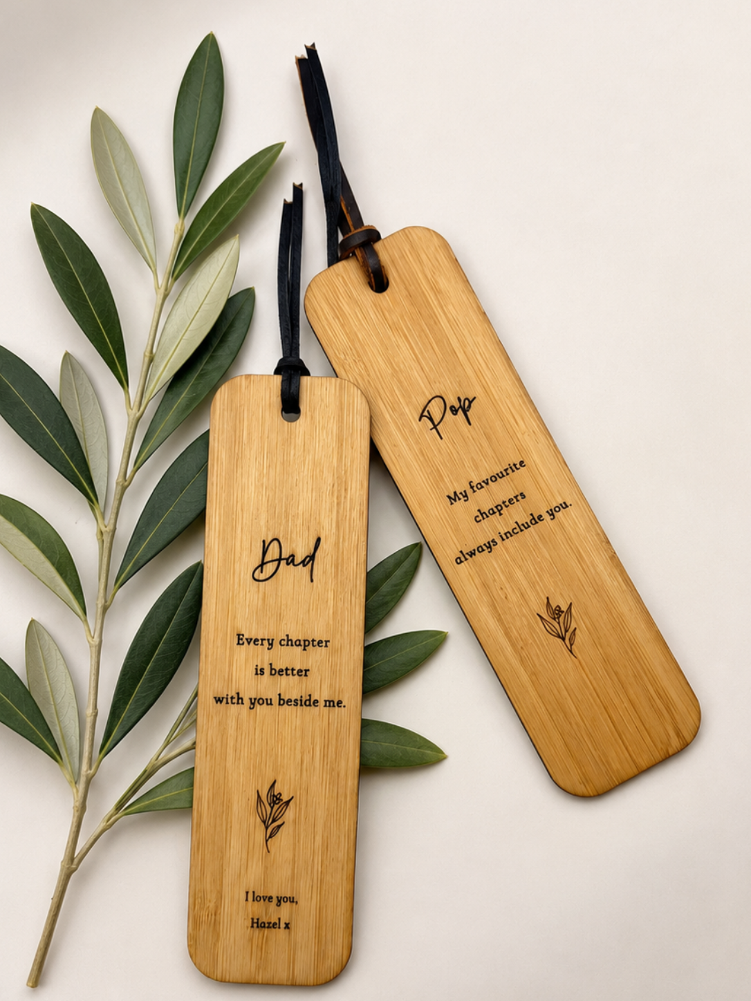 Personalised Bamboo Bookmark