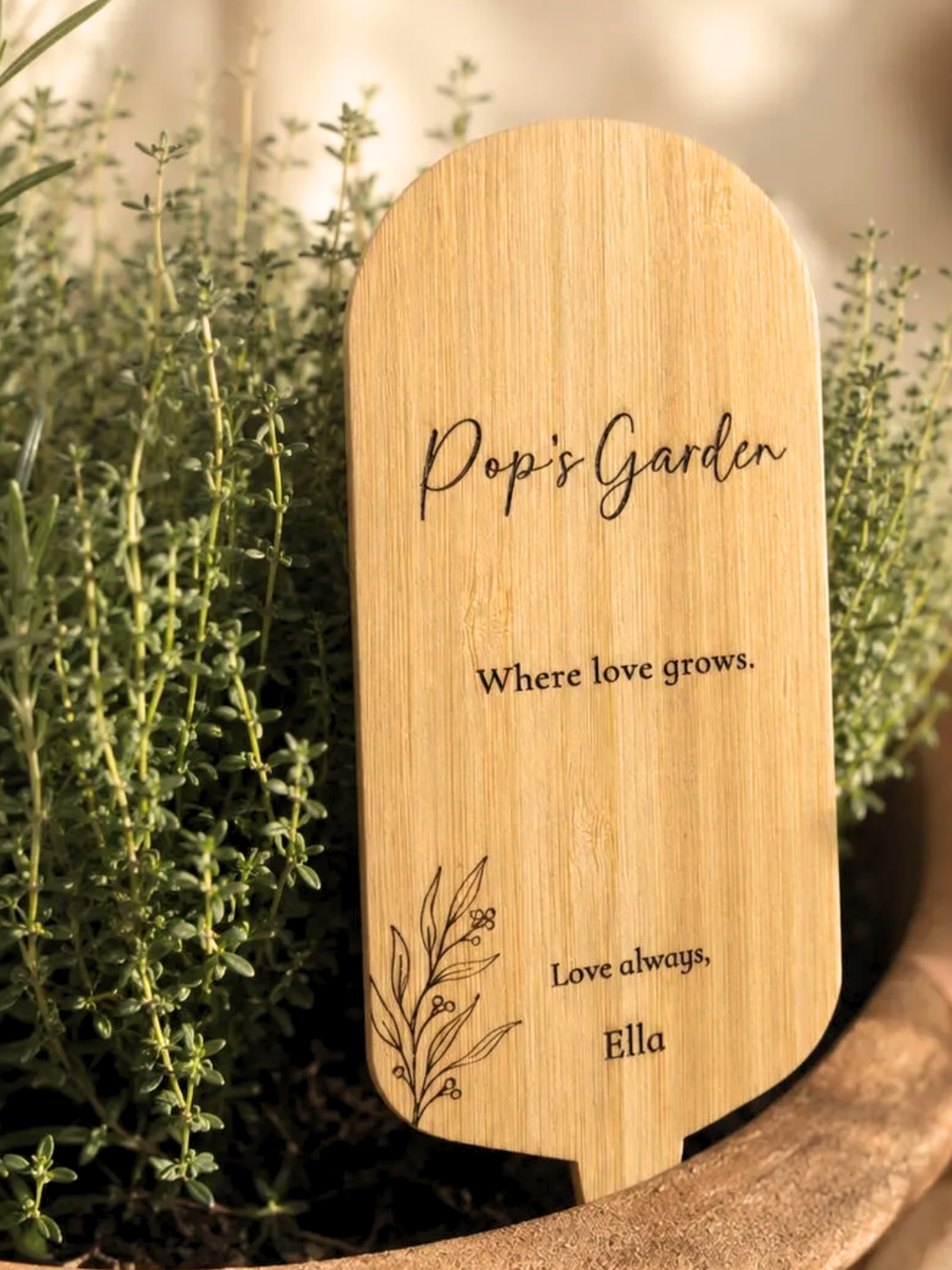 Personalised Garden Plant Stake