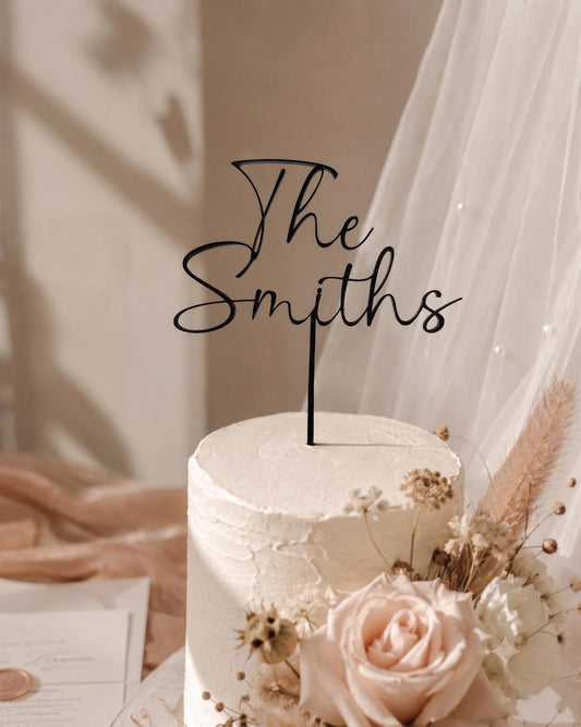 Personalised Acrylic Wedding Cake Topper