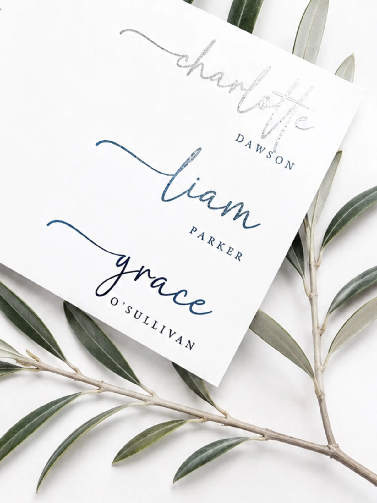 Personalised Wedding Place Cards