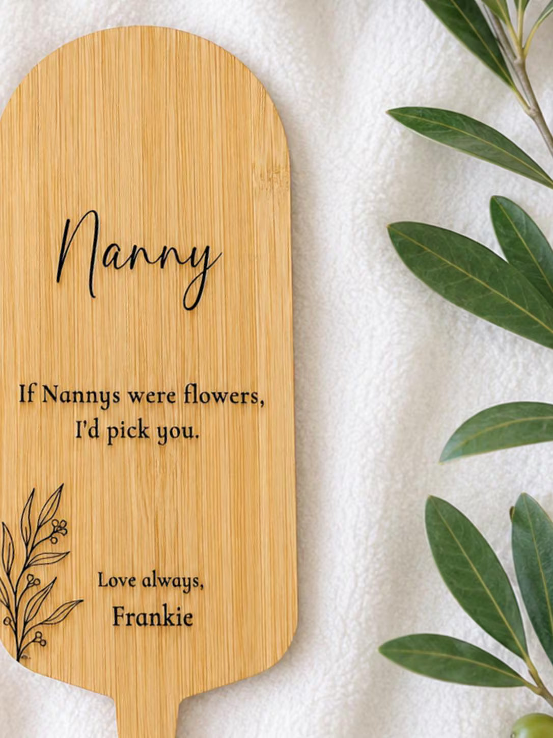 Personalised Bamboo Plant Stake