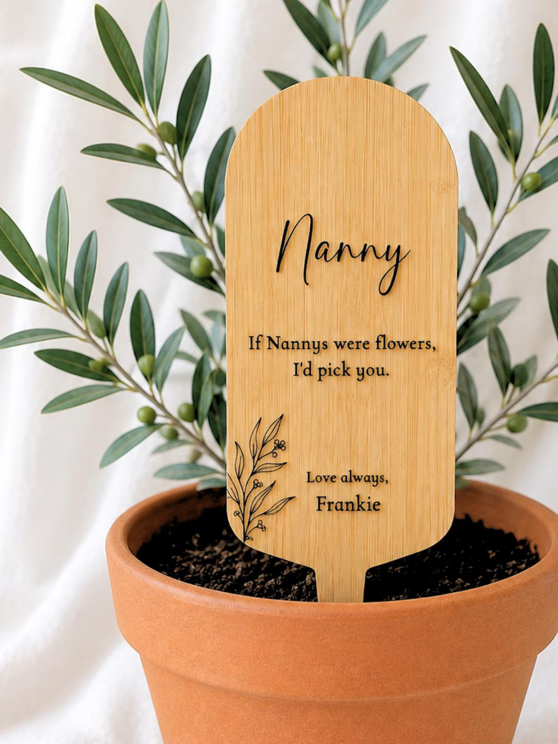 Personalised Bamboo Plant Stake