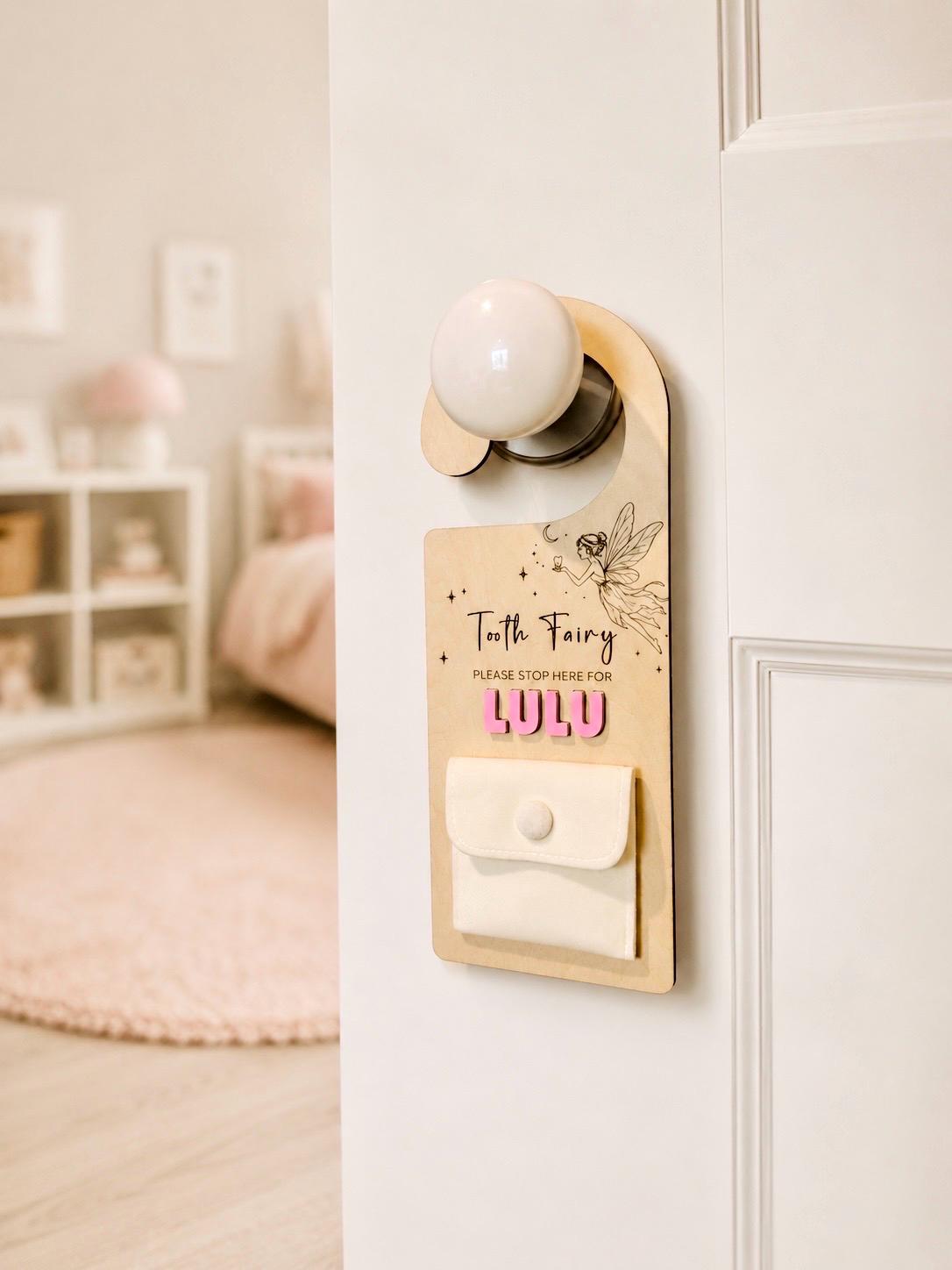 Personalised wooden Tooth Fairy keepsake for lost teeth